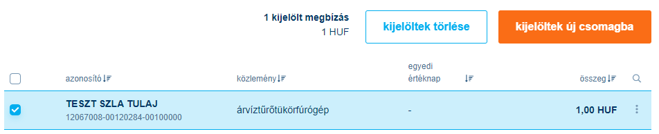 K&h webelectra kézi csomagképzés