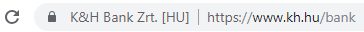 K&H bank biztonságos URL