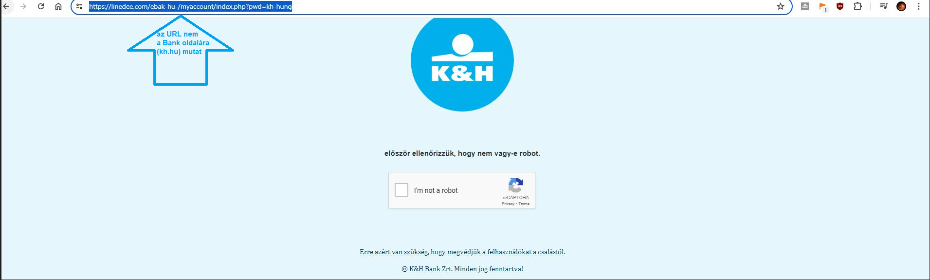 captcha-t használnak a csalók