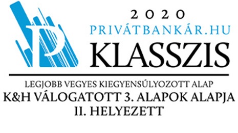 Privátbankár.hu klasszis elismerés legjobb vegyes kiegyensúlyozott alap 2. helyezés 2020