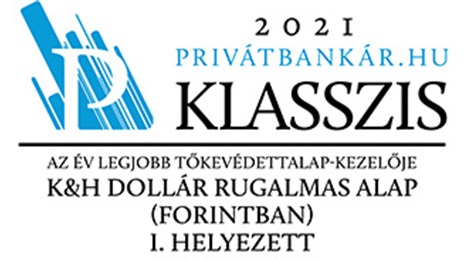 K&H dollár rugalmas alap forintban 1. helyezett, Privátbankár.hu Klasszis 2021